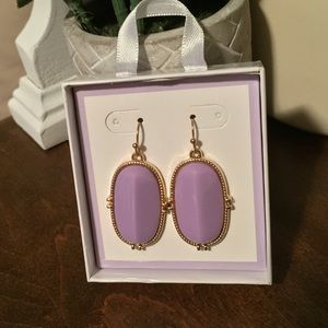 Purple and Gold Earrings